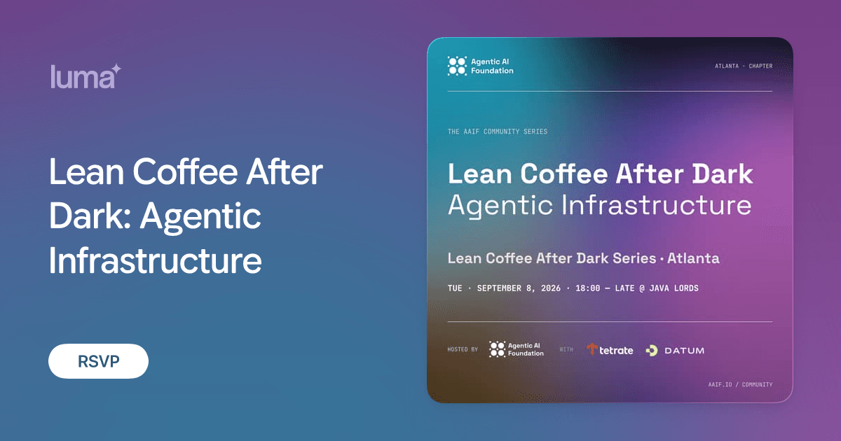 Lean Coffee After Dark: Agentic Infrastructure