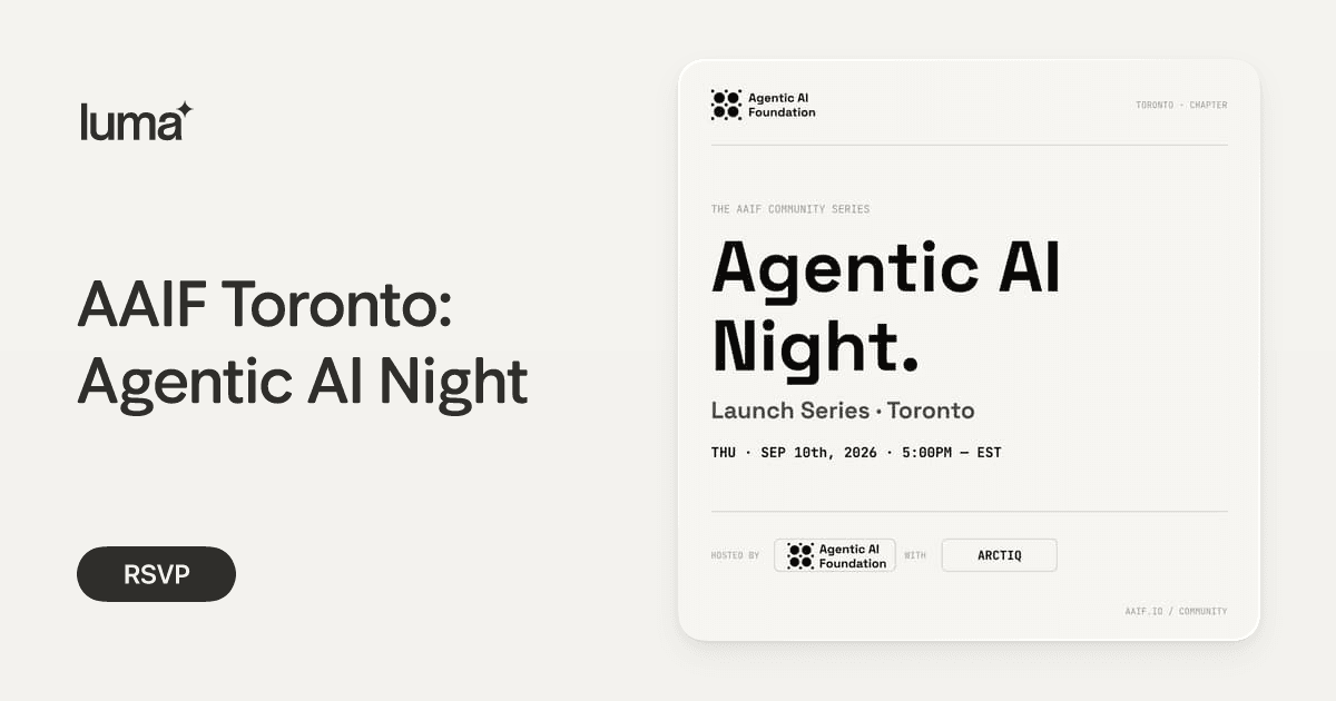 AAIF Toronto: Agentic AI Night