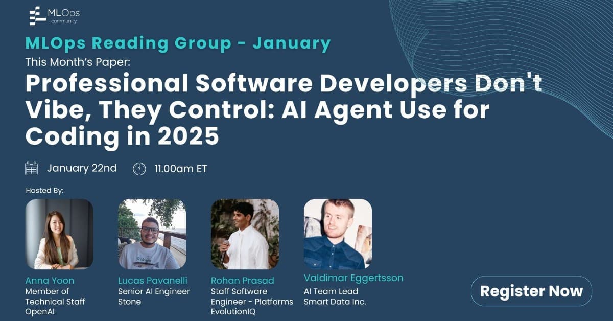 MLOps Reading Group January: Agent Use for Coding in